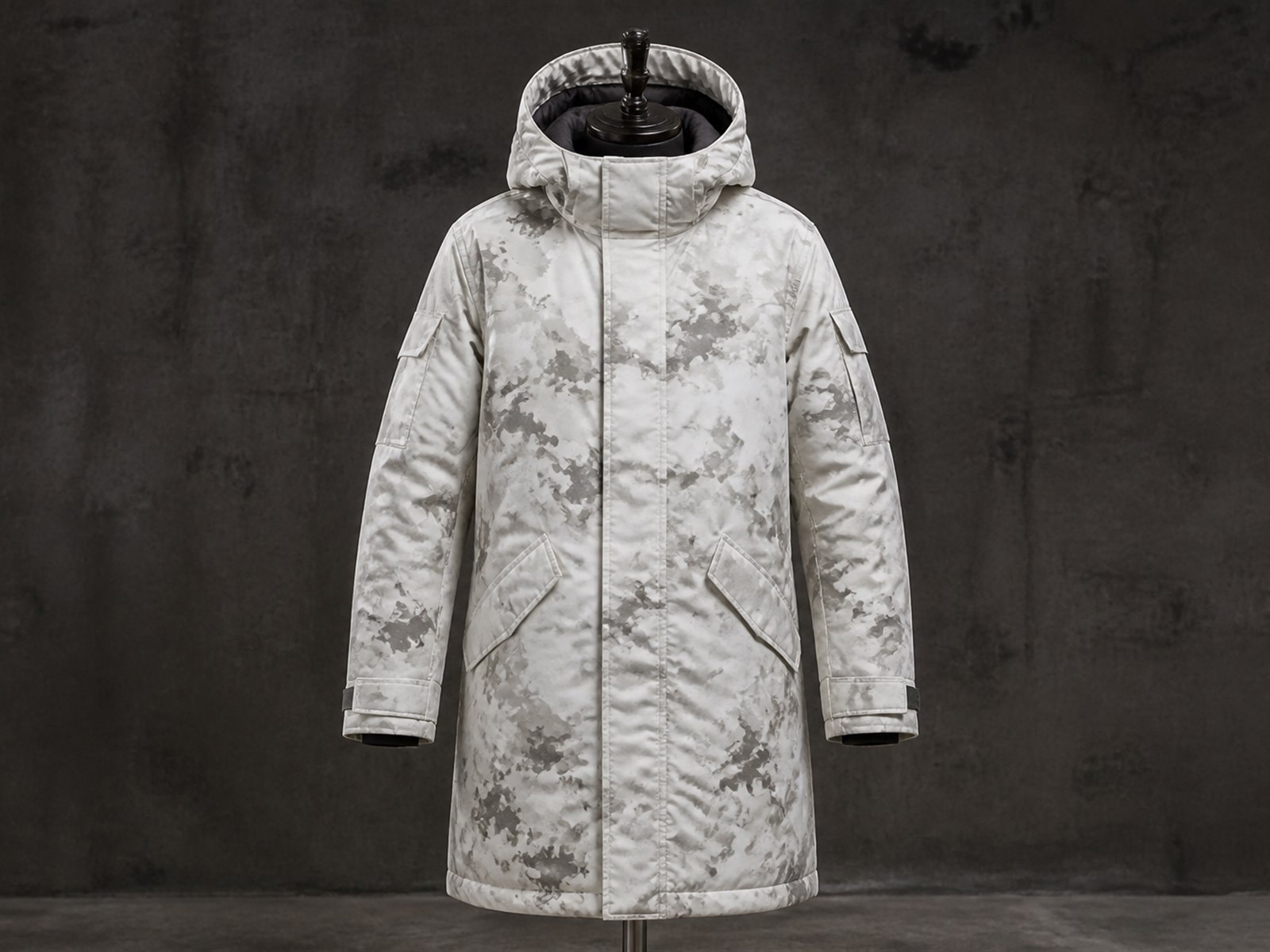Parka für extreme Kälte mit verlängerter Saumdeckung und herausnehmbarem isoliertem Innenfutter, gefertigt für OEM-Käufer